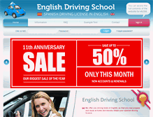 Tablet Screenshot of englishdrivingschool.com